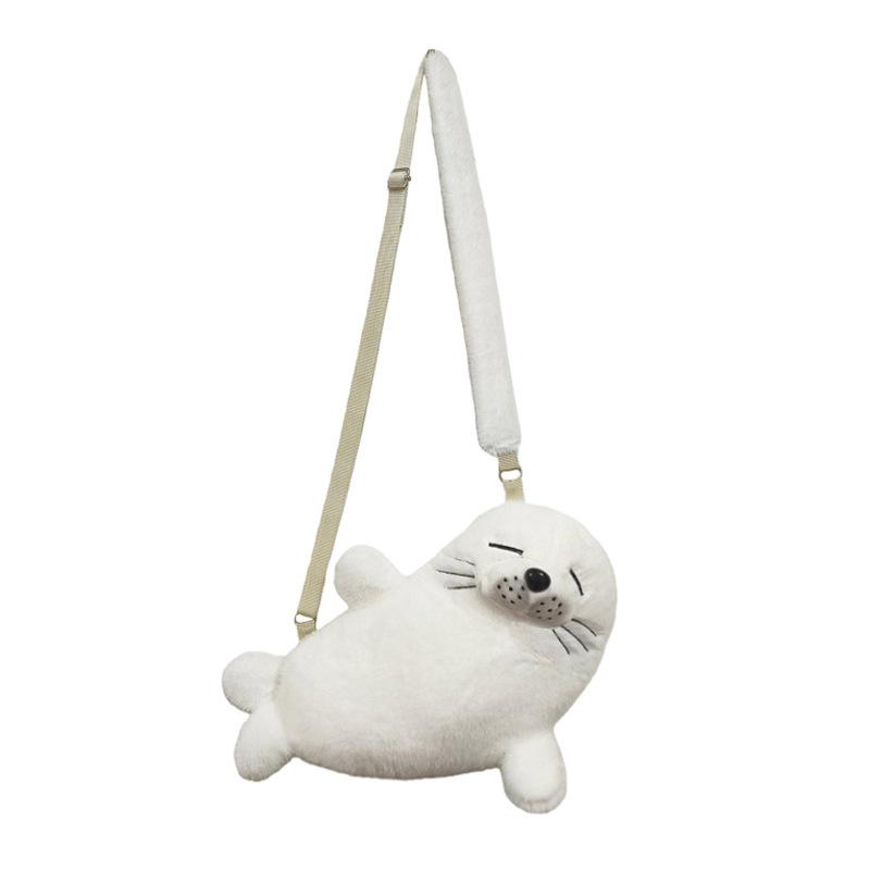 Women Cute Seal Shoulder Bag Female Girl Cartoon Personality Creative Mobile Phone Bag Gift