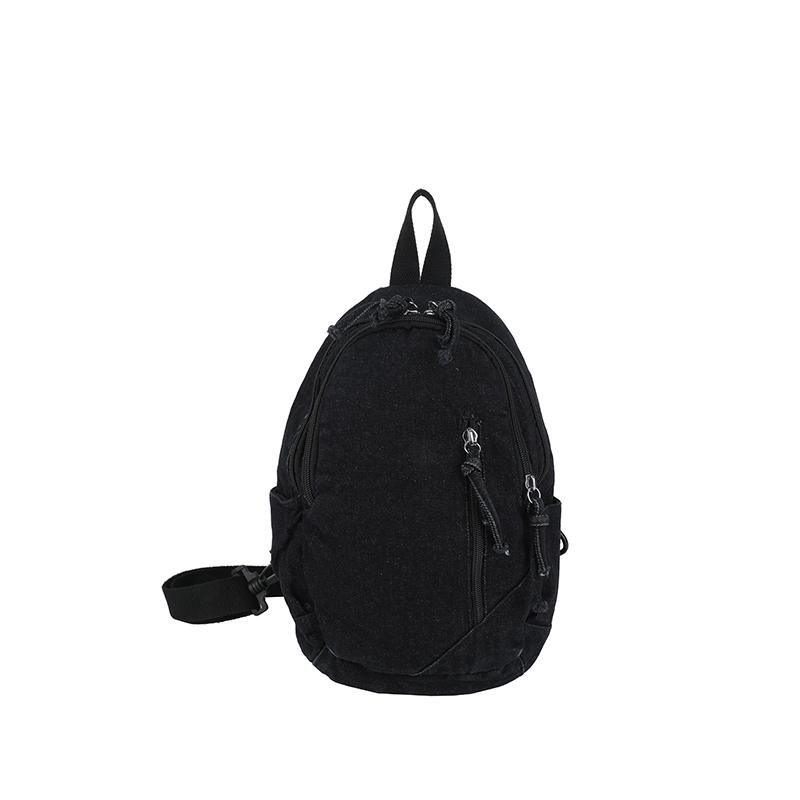 Denim Brusttasche Damen Schultertasche Allzwecktasche Leichtgewichtige Studenten Umhängetasche