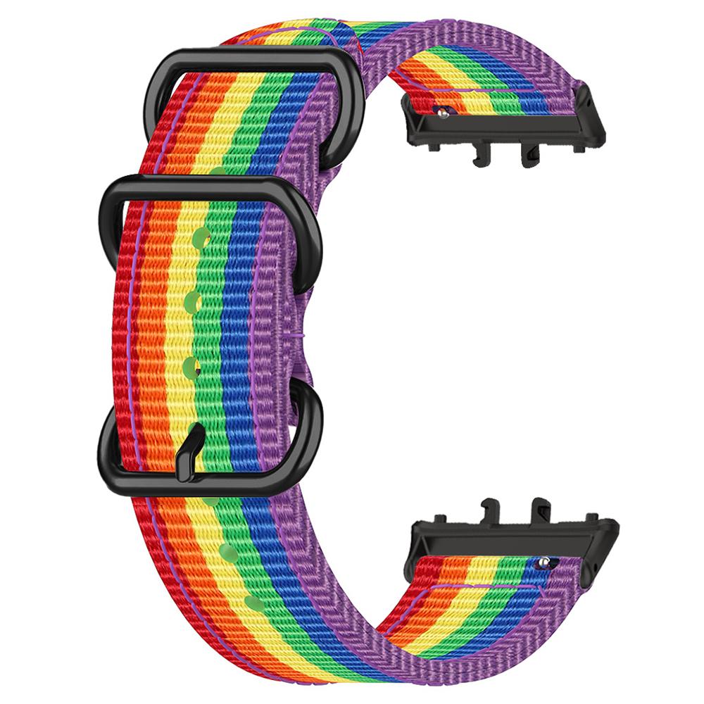 For Honor Watch X5 Watch Band Triple Ring Nylon Woven Strap