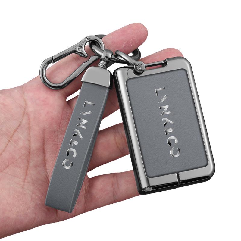 Lynk & Co 01 Car Key Case: Metal Shell, Anti-Lost Lock Bag, High-End Men’s Keychain Accessories