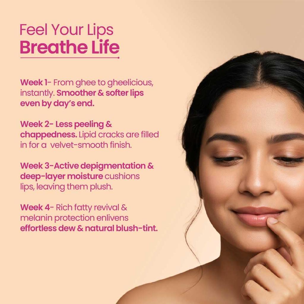 Nat Habit Granatapfel Rose Lippenbutter Mit Desi Ghee Und Rohem Honig Für Tiefenfeuchtigkeit Und Weiche Gesunde Lippen 8 Gramm
