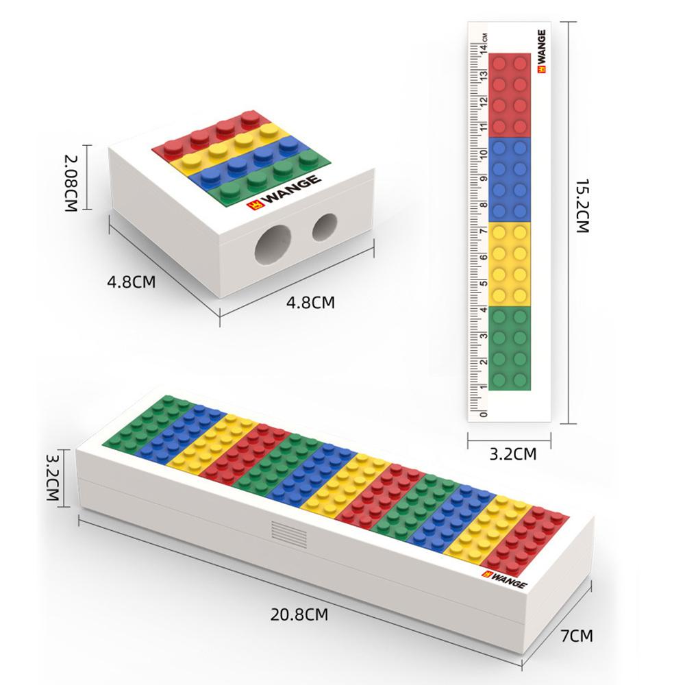 Building Blocks Pencil Case Kids Unique Stationery Set