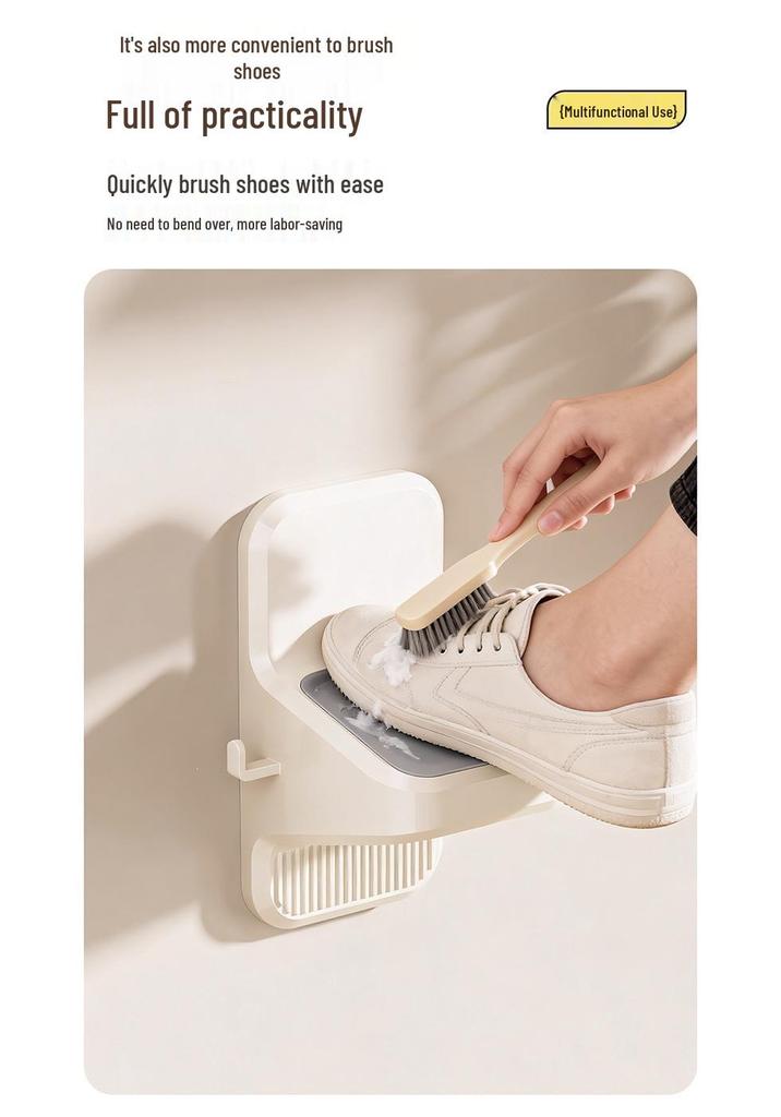 Wall-Mounted Shower Foot Rest for Elderly and Pregnant Women - No-Drill Needed.