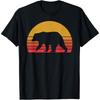 Bear Hunting - Retro Sunset Black Bear Hunter Gift Cotton Men T Shirt S