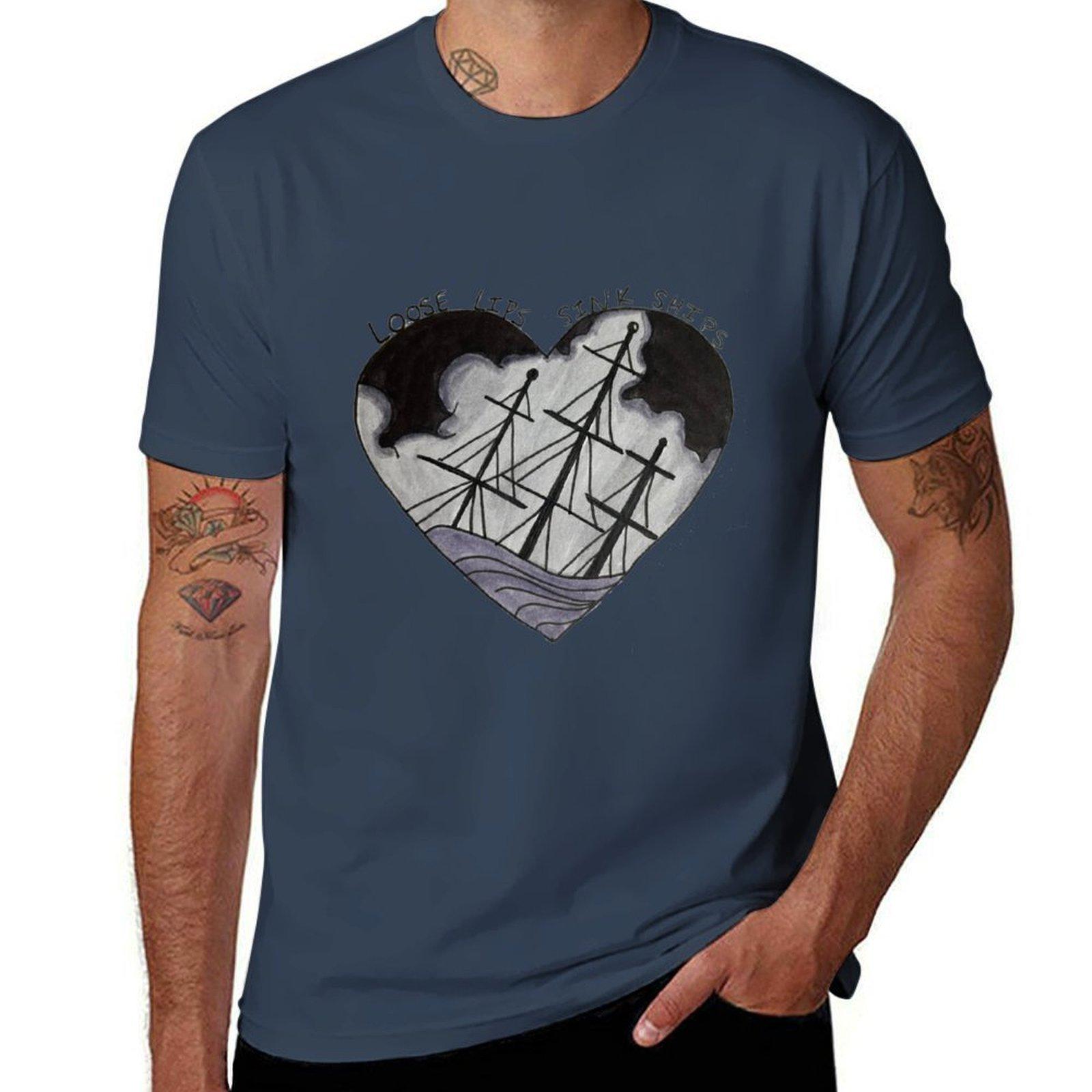 Loose Lips Sink Ships Tshirt Ultra Soft Breathable Tee Top S