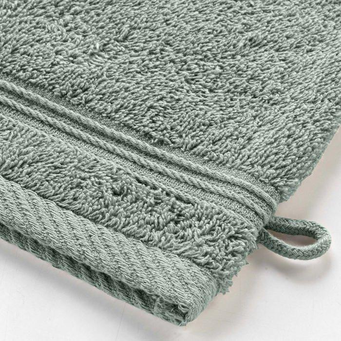 Gant De Toilette - Tendresse - Lot De 2 - 100% Coton Éponge - Vert Cèdre 15x21 Cm