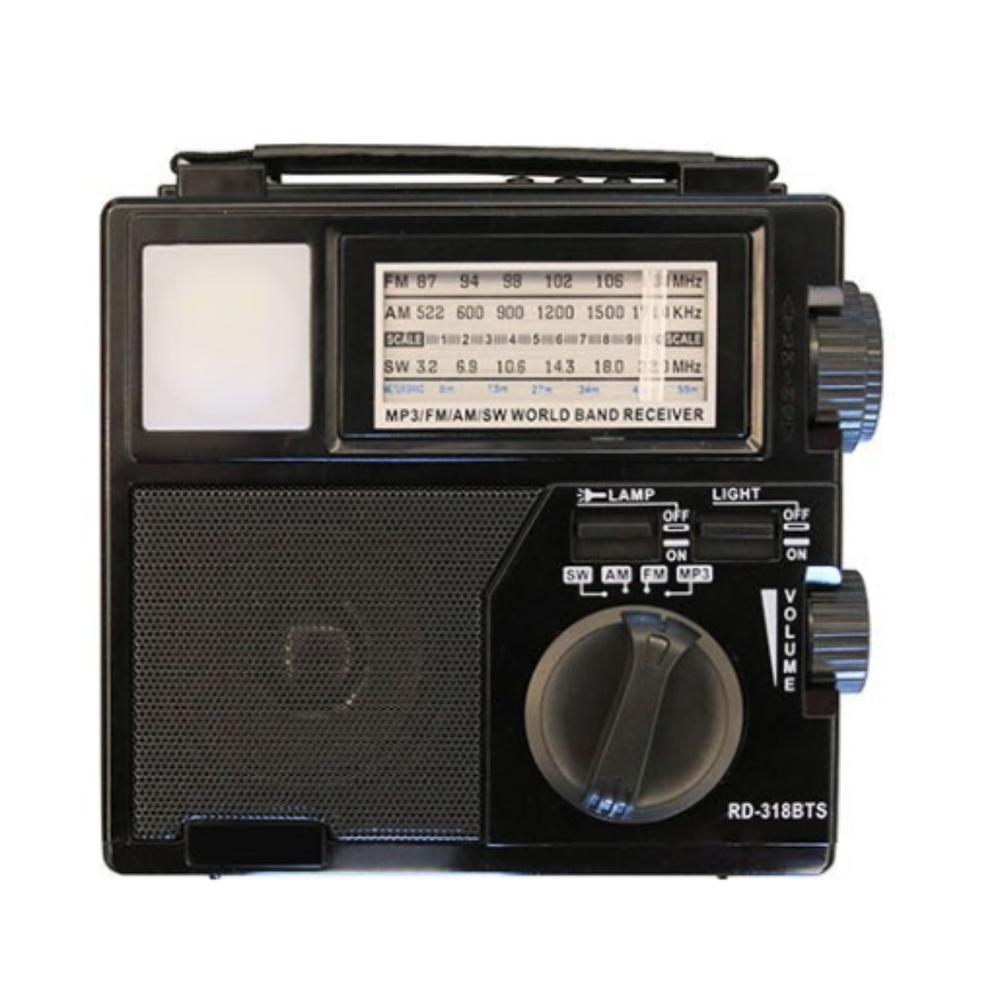 Music Player FM AM SW Radio Receiver LED Flashlight Wireless Bluetooth Speaker  Outdoor