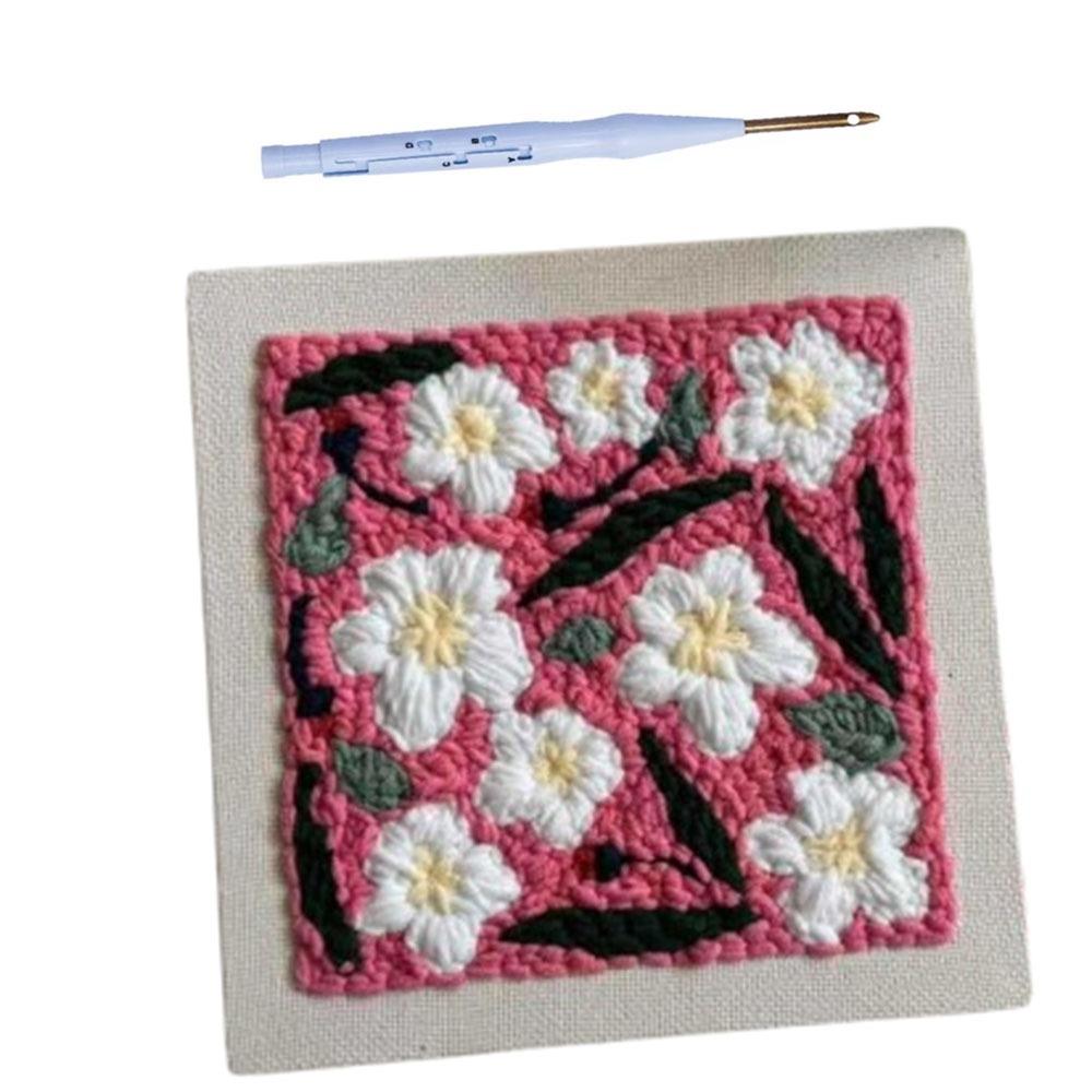 

Наборы материалов для вышивки с цветочным узором, Набор для валяния из шерсти с цветами для DIY-рукоделия, Декор для дома и стен Style 7