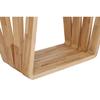 Console - Noyer - Verre Marron Transparent - 145x45x75 cm - Design Contemporain - Meuble d'Entrée