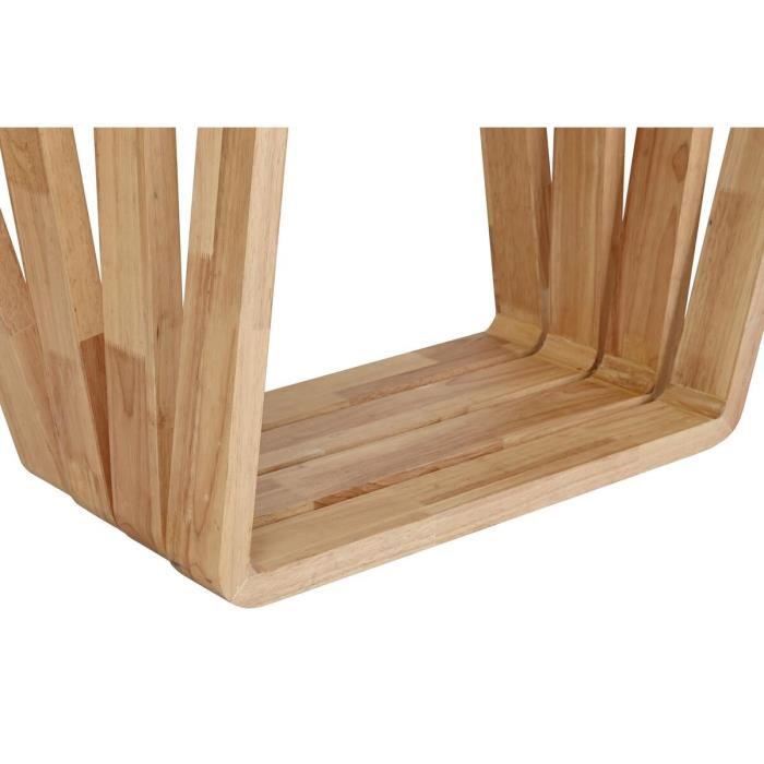 Console - Noyer - Verre Marron Transparent - 145x45x75 cm - Design Contemporain - Meuble d'Entrée