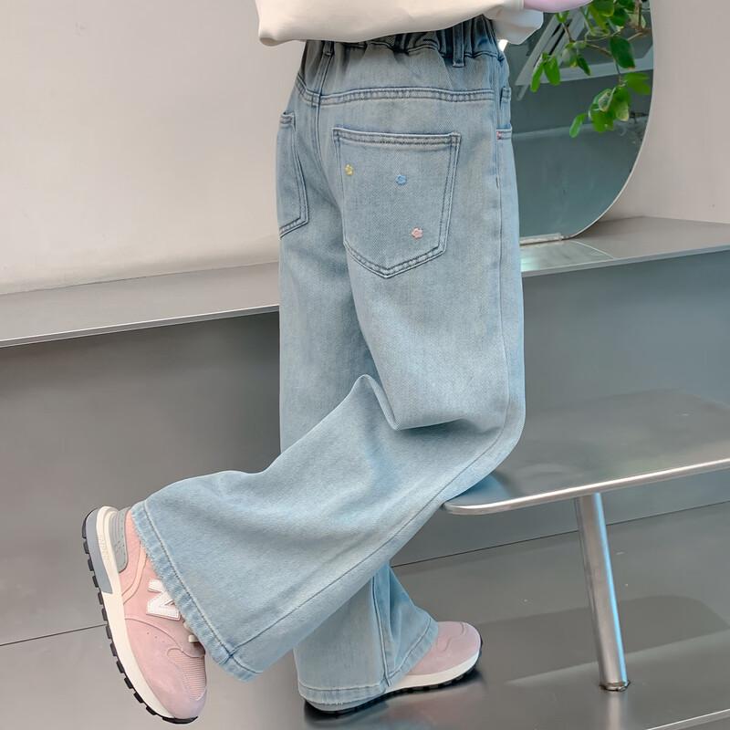 Girls' Stylish Straight-Leg Denim Jeans