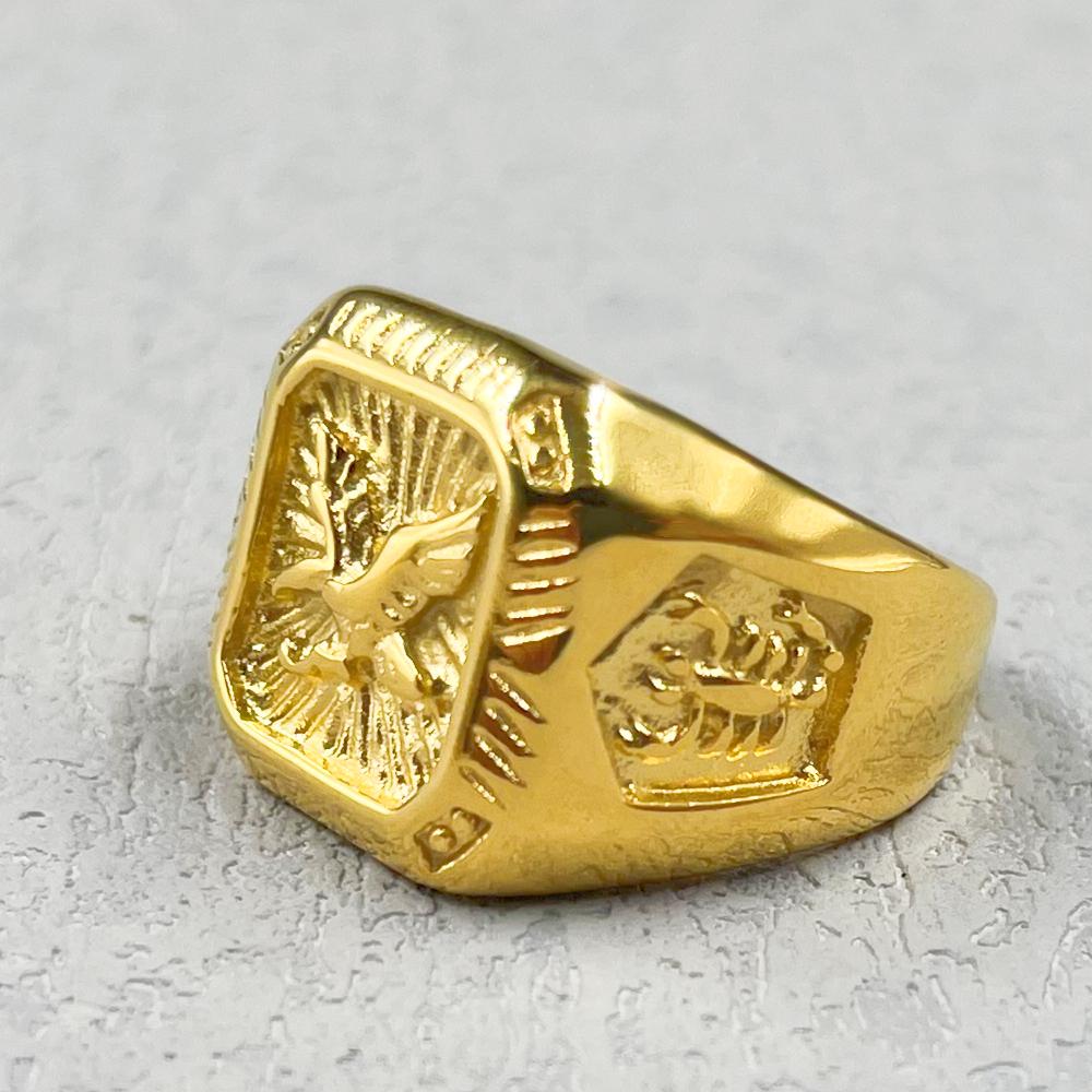 New Arrival Retro Women's Ring Unisex Eagle Fashion Hip Hop gold color Ring Gothic Eagle Ring Luxury  for Men Trendy