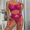 3 Piece Mesh Comfortable Splicing Gauze Sexy Underwear for Woman
