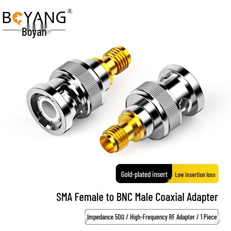 Bo Yang SMA Female to BNC Male RF Coaxial Adapter