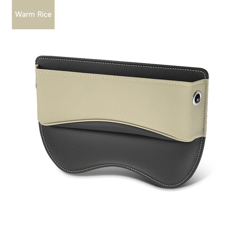 

Universal Car Leather Seat Gap Organizer PU Auto Console Side Pocket Seat Crevice Storage Box Interior Accessory Car Interior бежевый