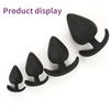 4 Sizes Anal Plug Safe Silicone Round Anal Butt Plug Unisex Wearable Stopper Adults Sex Toys for Men/Women Trainer for Men/Women