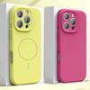 Liquid Silicone Case for iPhone 16 16E 15 14 13 12 11 Pro Max Plus Soft Wireless Charge Magsafe Magnetic Shockproof Cover