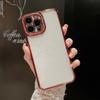 Electroplated TPU single row drill, suitable for iPhone13ProMax mobile phone case, Apple 11/12 diamond lens transparent case