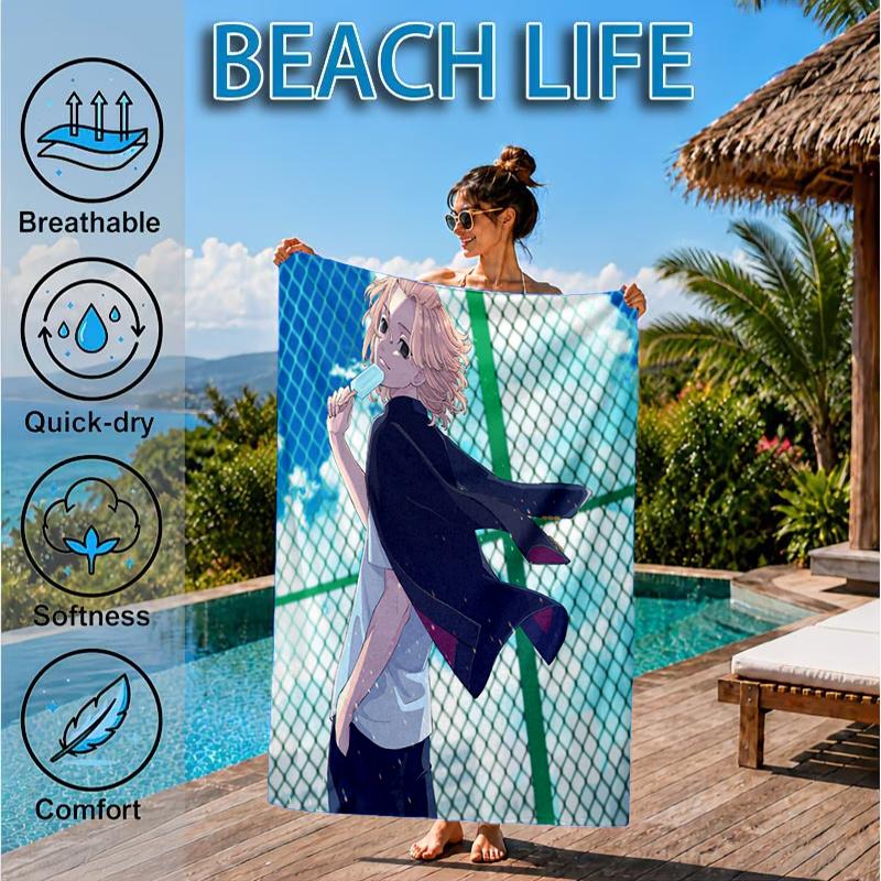 Tokyo Anime Beach Towel, Microfiber Beach Towel, Perfect For Pool, Beach, Travel, Home Decor Beach Party Fan Gifts