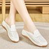Summer New Beef Tendon Soft-soled Mother Shoes Casual Hollow Women's Single Shoes Breathable Middle-aged and Elderly Hole Shoes