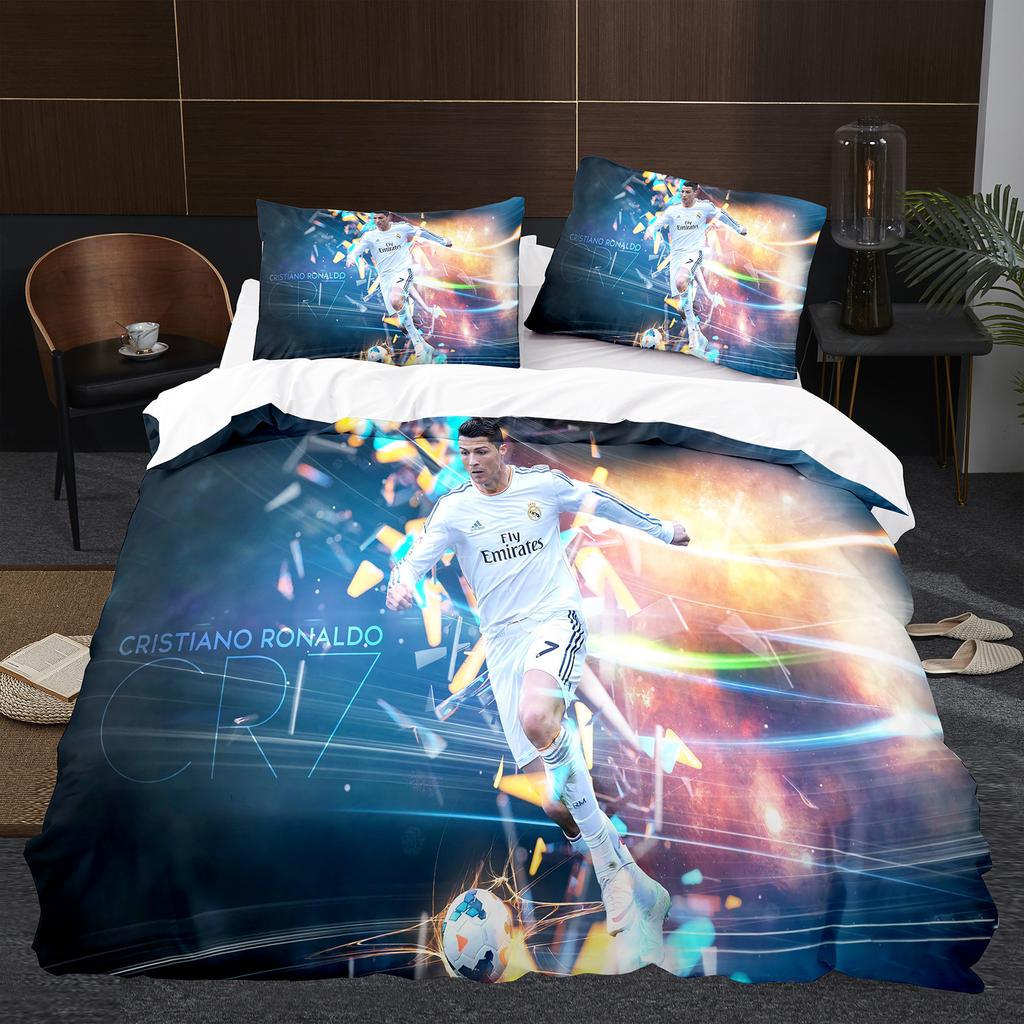 Digital Printed Bedding Kit, Football Star Three-Piece Set Available