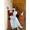 Summer New Kumik Style POLO Collar Strap Short-sleeved Dress Women's Niche Design Sense Thin Dress
