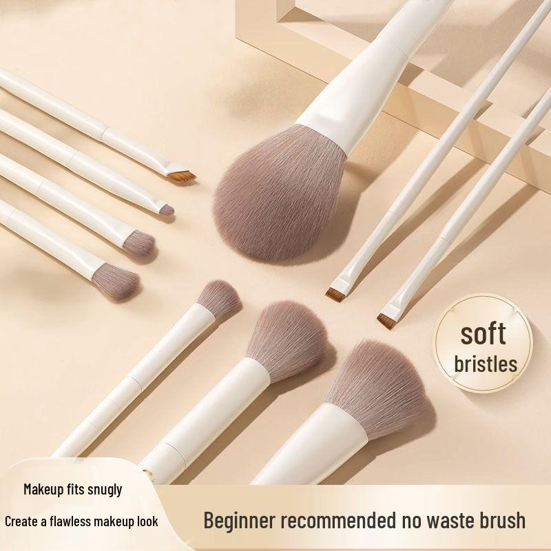 Cheng Shian's Yun Porcelain Makeup Brush Set: Eyeshadow, Blade, Scythe, Eyeliner, and Powder Brushes.
