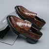 Four Seasons Trendy Men's Fashion Leather Slip-on Loafers with Thick Sole