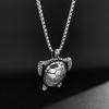 Hip Hop Necklace Men's Stainless Steel Personality Versatile Trendy Flu Turtle Titanium Jewelry