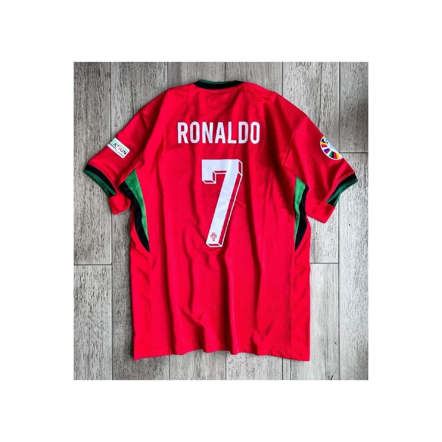 

Portugal C.ronaldo Euro 24 Football Jersey Breathable Polyester Fabric Astroturf Jersey S чистый