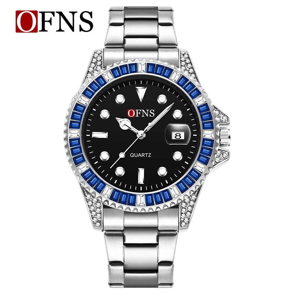 Fashion Luxury Mens Quartz Watch Calendar Display Luminous Pointer Stainless Steel Waterproof High Quality Mens Watch