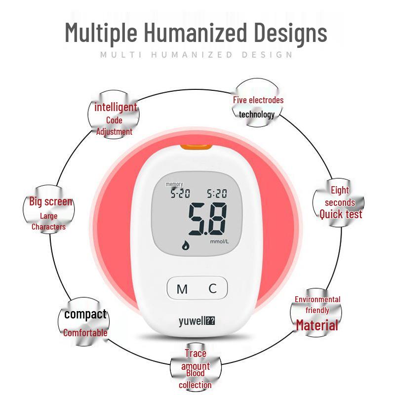 Yuyue Yuezhun I 710 High-Precision No-Code Blood Glucose Test Strips for Household Use