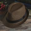 Cappello da sole unisex in paglia: Elegante cappello estivo da jazz per coppie e famiglie in spiaggia
