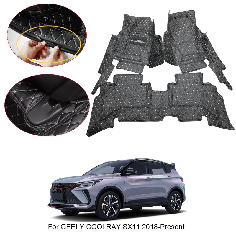 

3D автомобильный напольный коврик с полным объемным звуком для GEELY COOLRAY SX11 2018-2025, защитные подкладки для ног, ковер, водонепроницаемый аксессуар из искусственной кожи