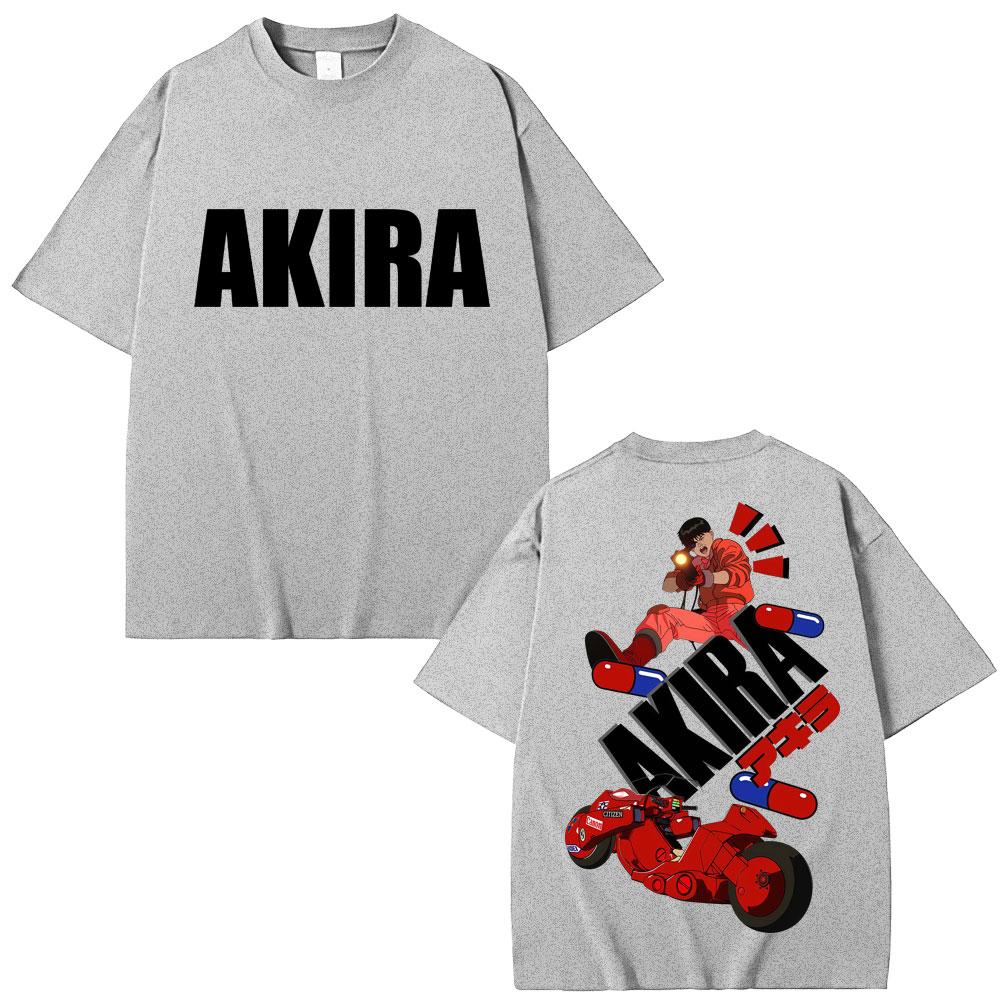 Japan Anime Akira Vintage T Shirt Science Fiction Movie Shotaro Kaneda T-shirts Breathable Cotton Casual Oversized Tee Shirt