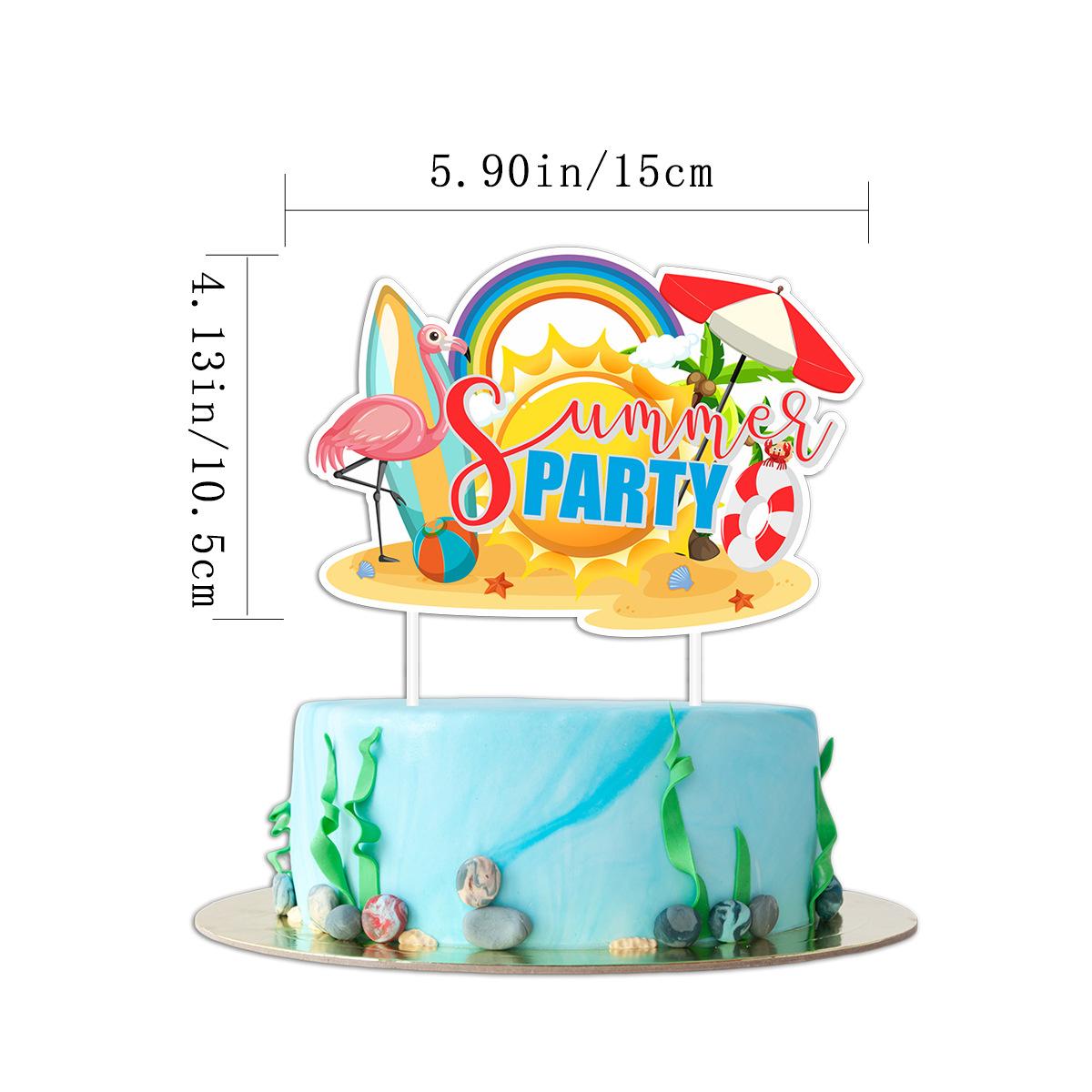 

Summer Beach Theme Decorated Summer Flag Cake Plug-In Cupboard Set Summer power strip 1 pack