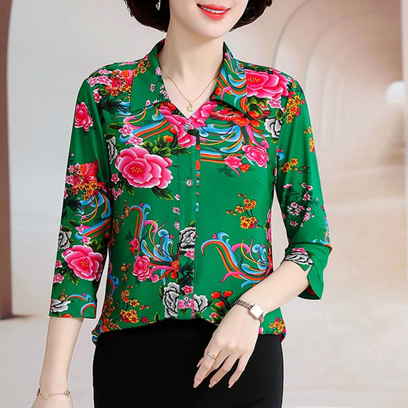 Elegante Sommer Top Weibliche Hemd Beiläufige Lose Frau Vintage Bluse Sommer Kleidung