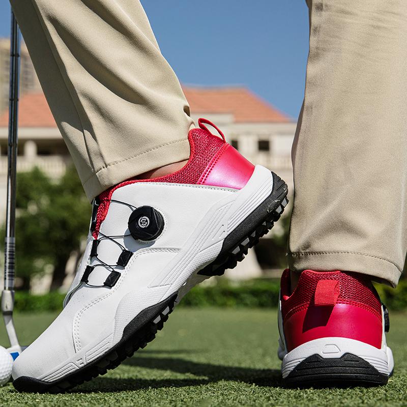 Professional Anti-Skid Waterproof Golf Shoes With Knobs Buckle Unisex Footwear Lightweight Golfing Sneakers