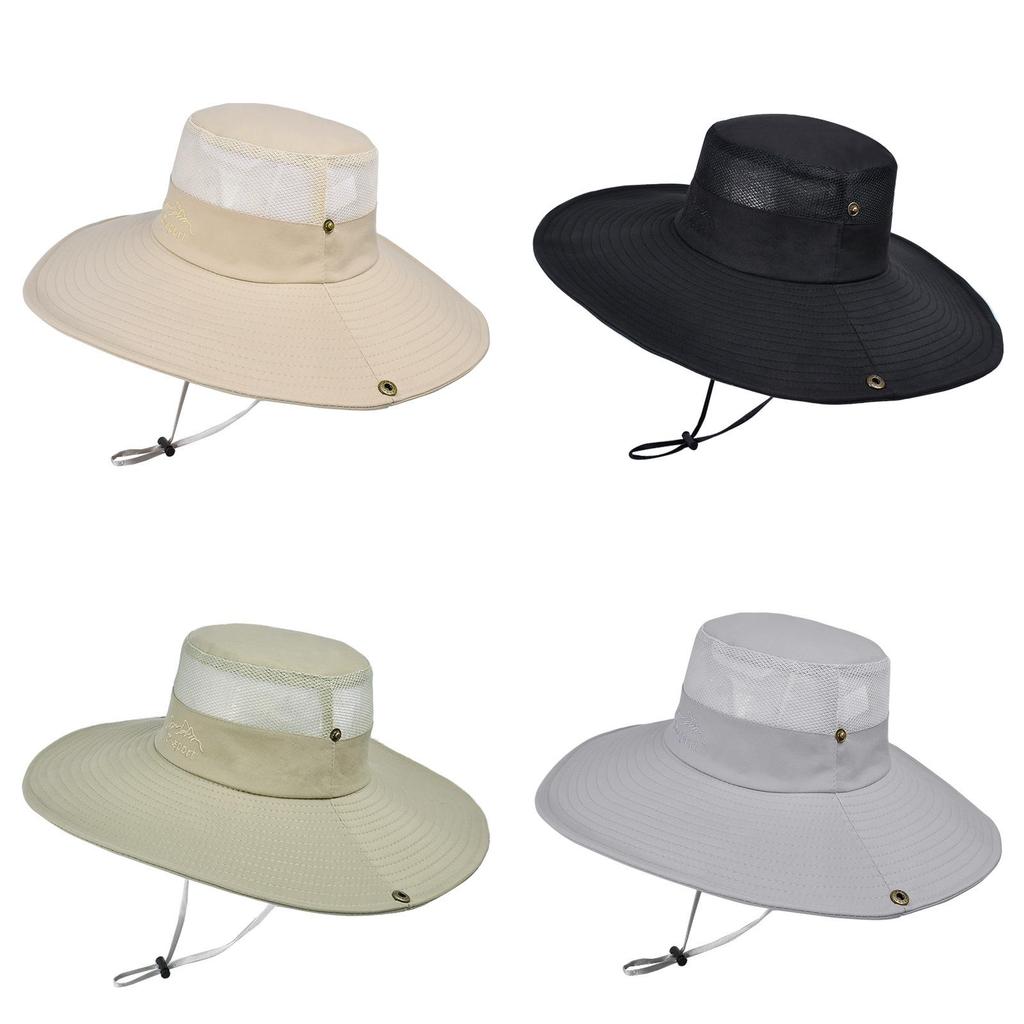 Summer Outdoor Fishing Hat For Men With Large Brim Sun Protection And Breathability