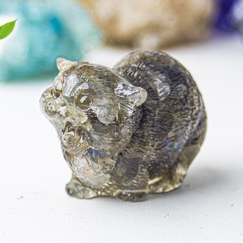 Crystal Resin Animal Decor With Agate Stones For Home Office Desk Art Gift For Friends
