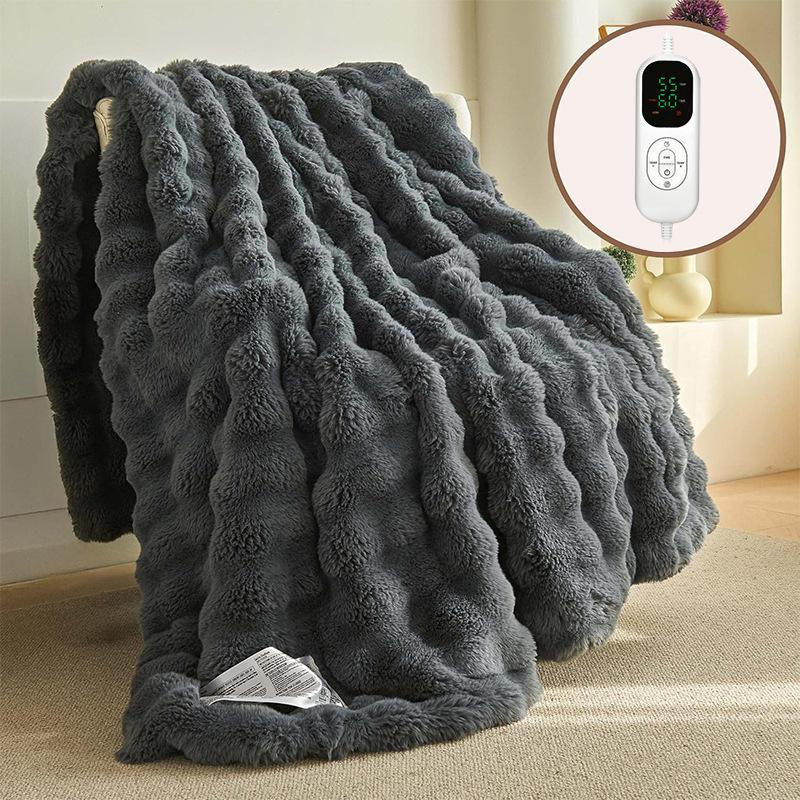 Electric Heating Blanket Bubble Rabbit Fur Electric Blanket Warm Up Heating Blanket Zero Magnetic