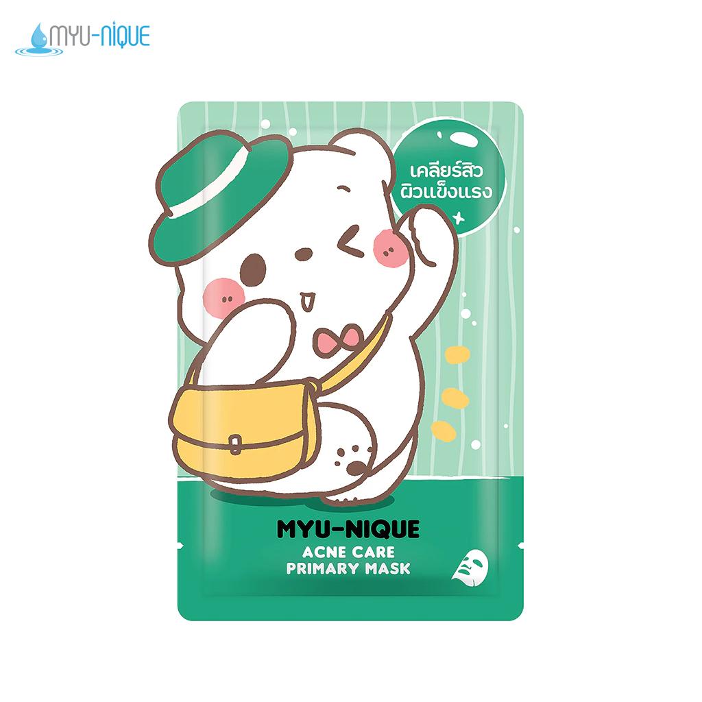 Sada primárních masek Myu-nique (Energizující, bělící, péče o akné a Detox & Clear) 25 g. x 4 ks / 8 ks - Thajská péče o pleť