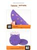 Purple 17-Hole Self-Adhesive Velvet Sandpaper for Auto Polishing, 6-Inch