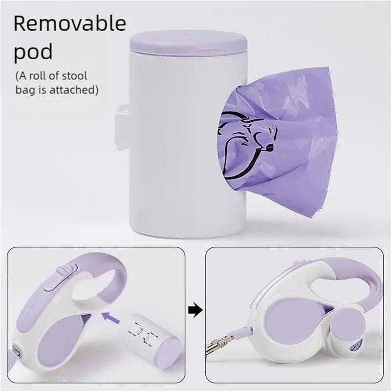 2025 Trend Dog Leash Automatic Retractable Dog Leash Small And Medium-Sized Dog Teddy Dog Leash Dog Chain Pet Supplies Walking