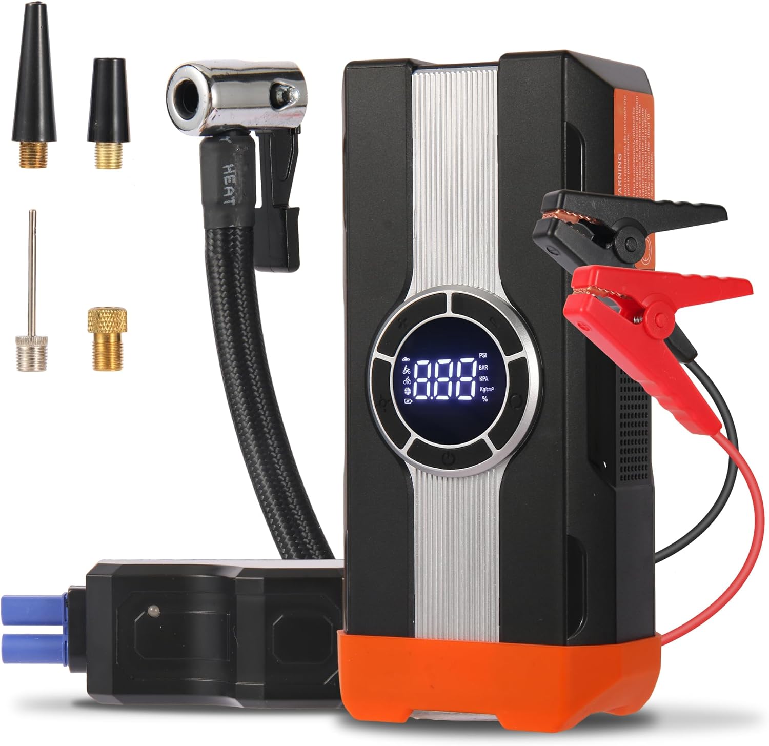 

Portable 1000A Jump Starter with Air Compressor, 12V Car Battery Jumper, 150PSI Inflator & LED Light (MOBE-C01)