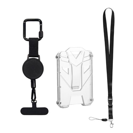 Mobile Phone Buckle Keychain with 60cm Cord ID Badge Holder Retractable Clip Anti-Theft Security Belt Clip Attachment for Travel Hiking