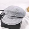 New Fashion Beret Hat Women Vintage Newsboy Cap With Short Brim Painter'S Artist Octagonal Hat For Autumn/Winter New