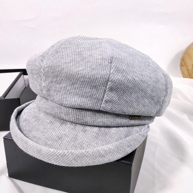 New Fashion Beret Hat Women Vintage Newsboy Cap With Short Brim Painter'S Artist Octagonal Hat For Autumn/Winter New