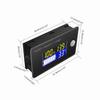 Battery Capacity Voltage Meter with Alarm & External Temperature Sensor Temperature Monitor Lithium Battery Gauge Meter
