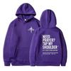 Womens Hooded Sweatshirt 350g Air Layer Loose Fit Printed Casual Streetwear